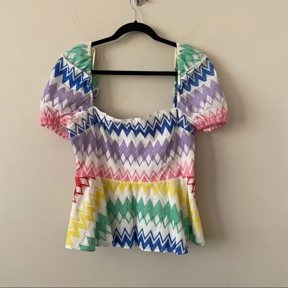 YUMI Kim “Eliza” Embroidered Puff Sleeve Top - Picture 3 of 10